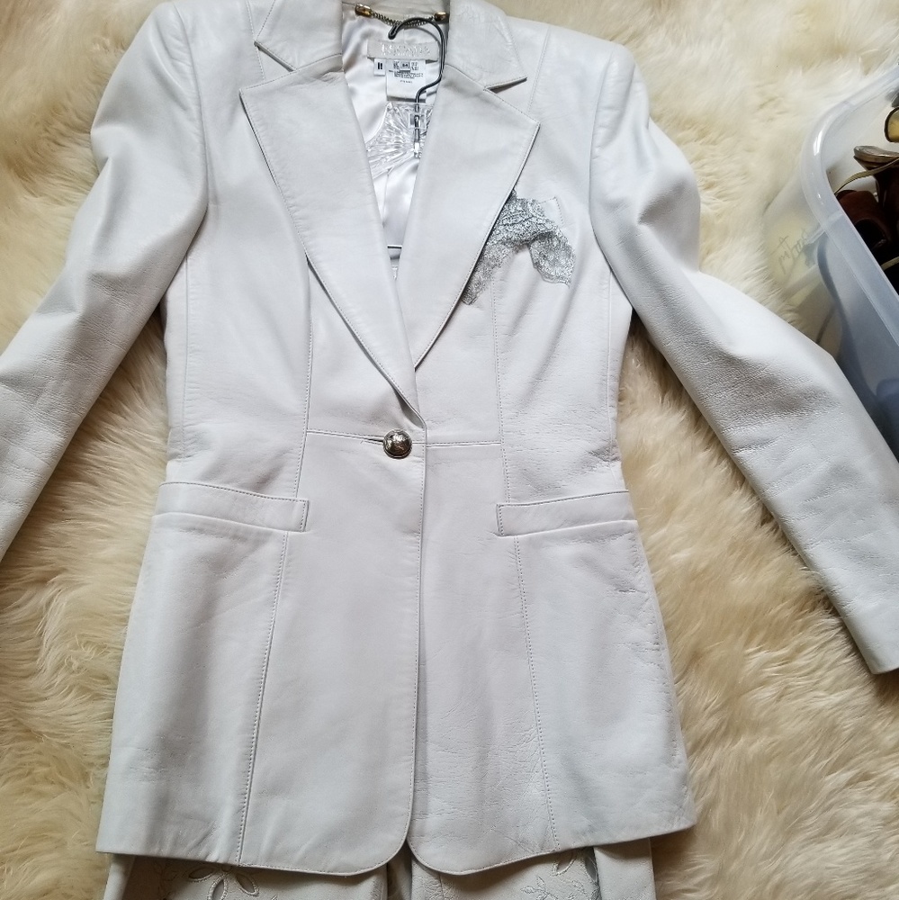 Escada leather pansuit